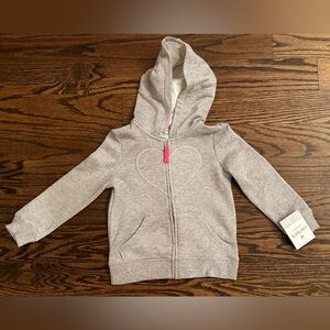 Brand New Adorable Silver Heart Sweatshirt Jacket